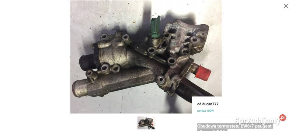Obudowa termostatu EW67 peugeot citroen 18 16v Układ chłodzenia dolnośląskie Jelcz-Laskowice