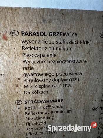 Ogrzewacz gazowy tarasowy Pozostałe Święcica