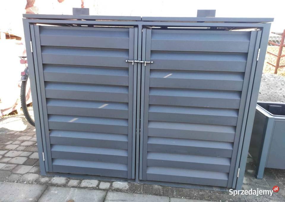 Podwójna wiata śmietnikowa wygrodzenie koszy Jastrzębie-Zdrój