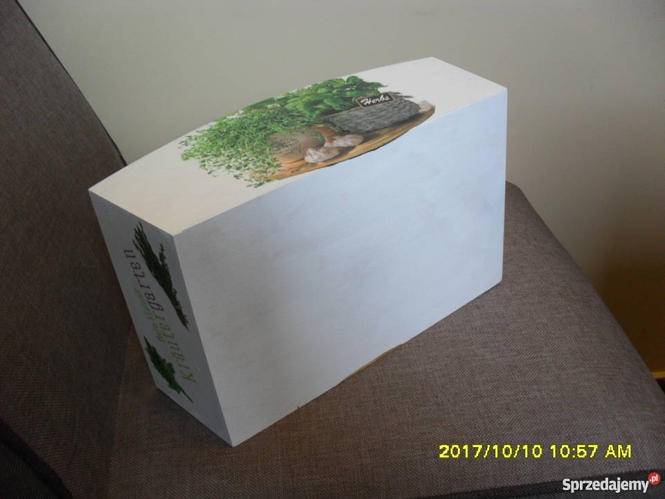 Pojemnik decoupage z motywem ziół Cudo Gotowy Bochnia sprzedam
