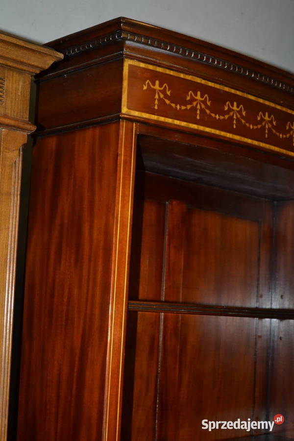 biblioteka regał zdobiony lite drewno Będzin sprzedam