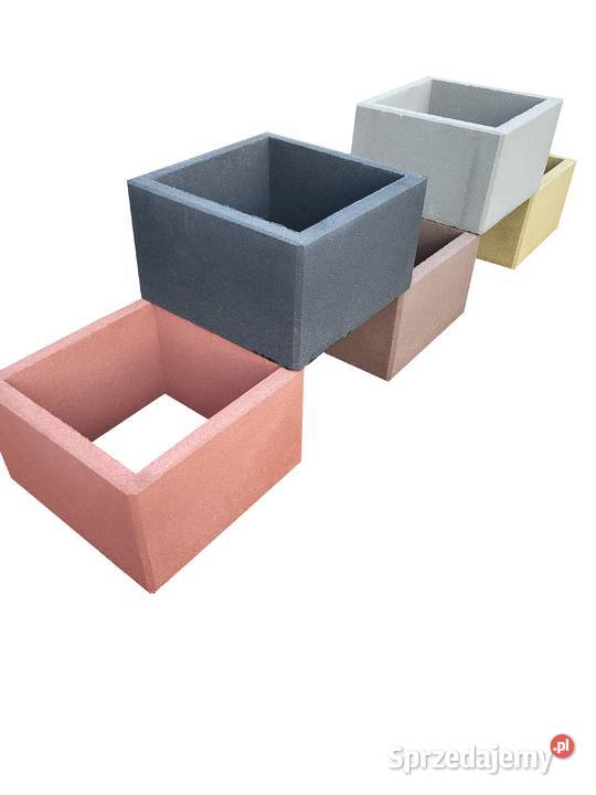 Donice betonowe 40x40x30h Gazony ogrodowe donica Stoczek