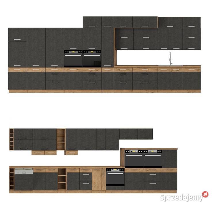 SZAFKI KUCHENNE VIGO GRAFIR SZCZORKOWANY DĄB Dom i Ogród Gdańsk