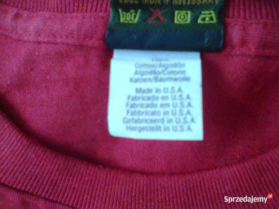 Koszulka TSHIRT czerwona krótki rękaw Bawełna Rozmiar uniwersalny Giżycko sprzedam