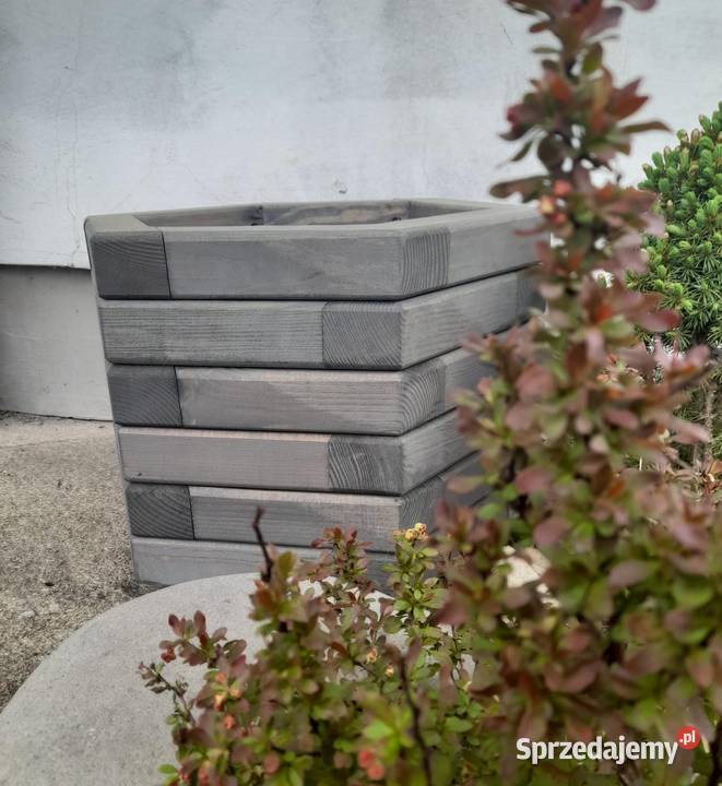 Donica drewniana sosnowa SZEŚCIOKĄTNA śląskie Kalety sprzedam