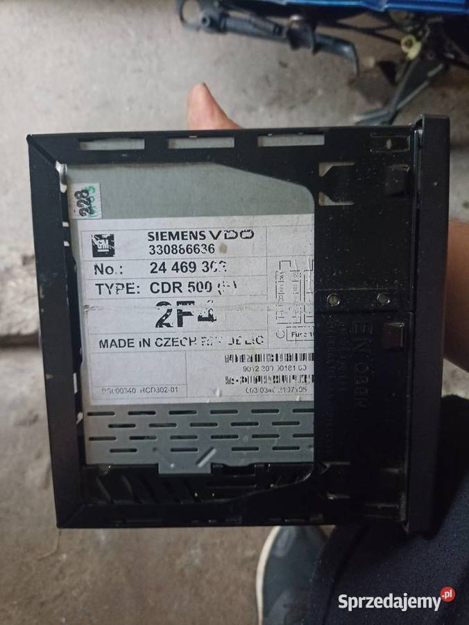 Oryginalne Radio Opel CDR 500 Siemens VDO KOD Car audio Strzałkowo