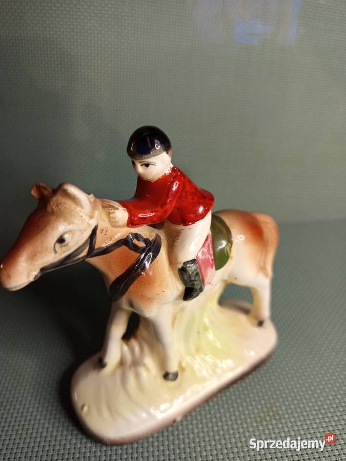 Zabytkowa Angiels figurka Dżokeja na koniu Warszawa sprzedam
