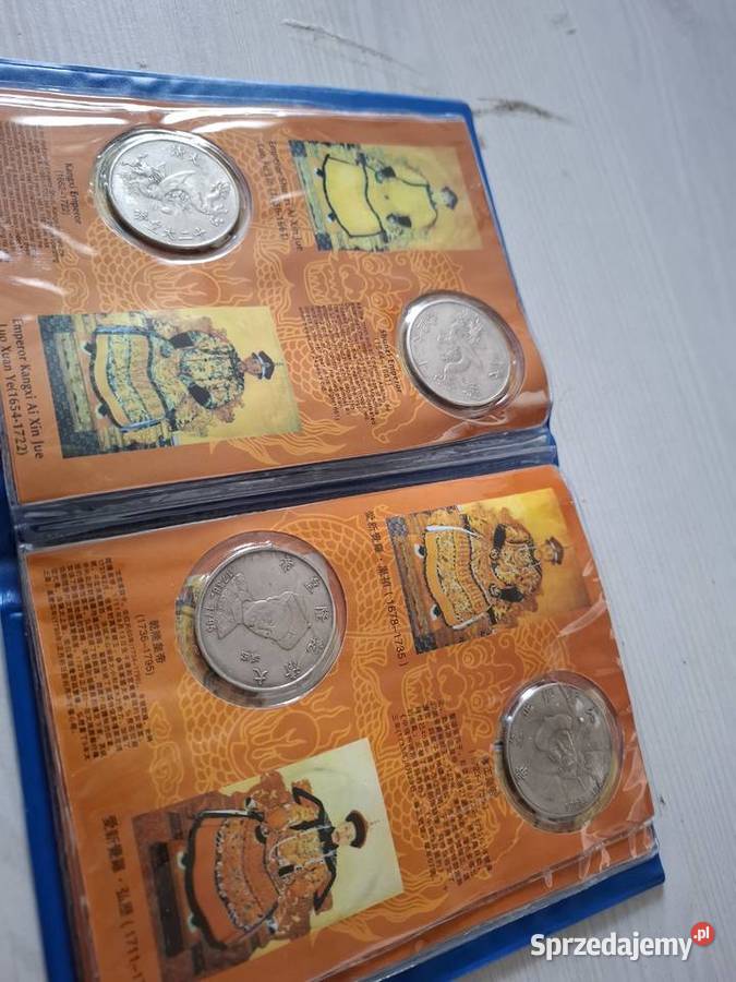 Chińskie monety kolekcjonerskie klaser