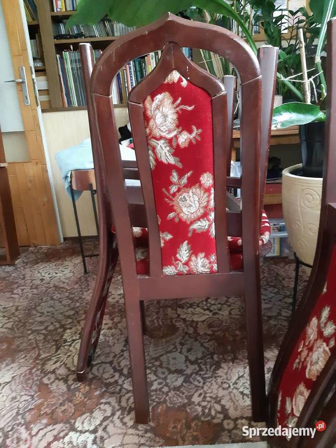 Drewniane tapicerowane krzesła do jadalni łódzkie Łódź