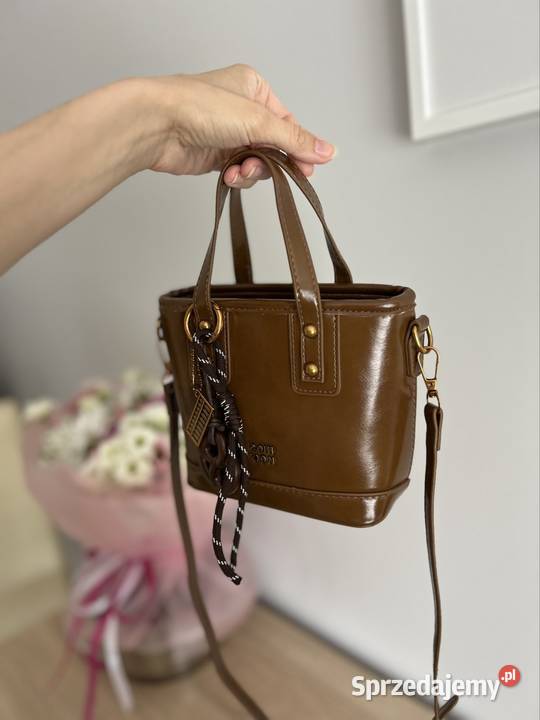 Torba do ręki na ramię damska na lato vintage brązowy/beżowy Torby i torebki Torby i torebki kujawsko-pomorskie