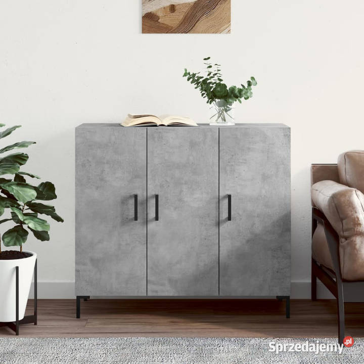 Szafka szarość betonu 90x34x80 materiał Warszawa