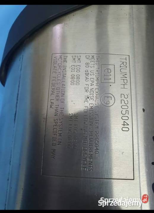 TRIUMPH TIGER 800 XC OEM TŁUMIK WYDECH OSŁONA Nowy Tomyśl sprzedam
