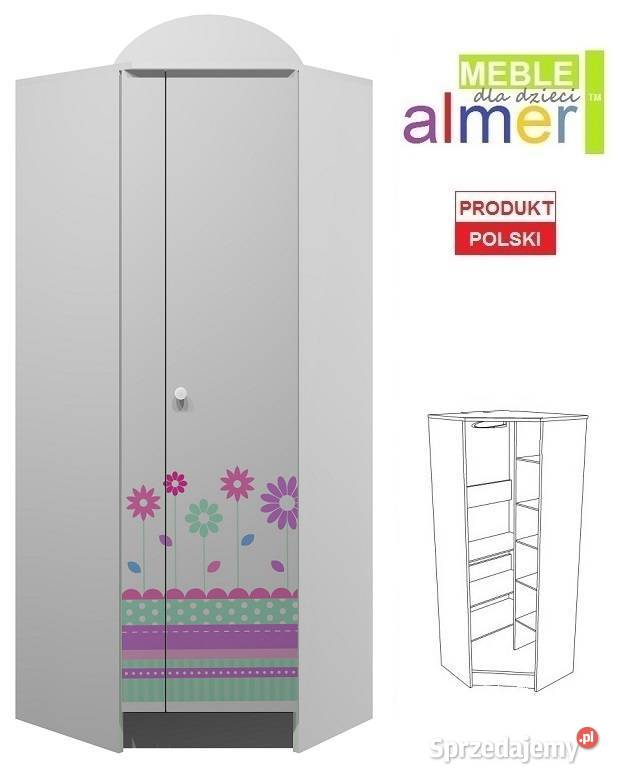 KWIATY 4 N27 szafa narożna dziecięca 70x70 w190 wielkopolskie