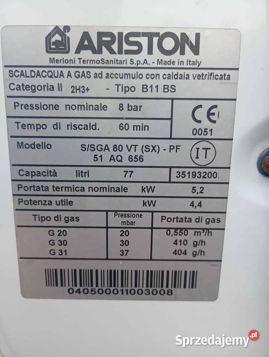 Sprzedam bojler marki Ariston stan mało używany Krosno