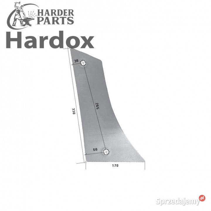 Pierś HARDOX 1903524P części do pługa LANDSBERG nieuszkodzony Suwałki