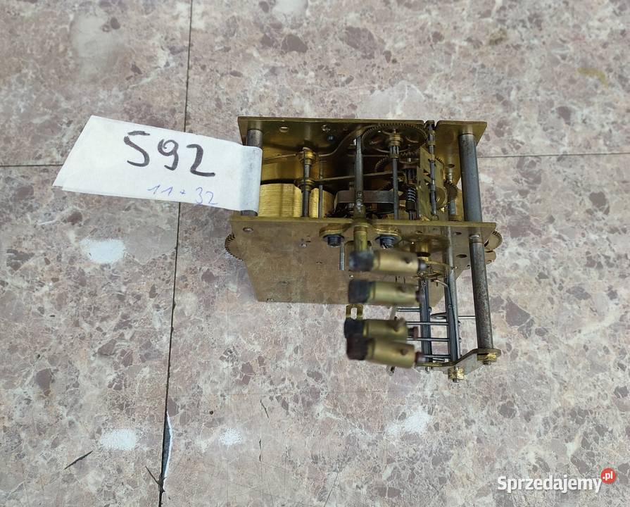 592 Mechanizm starego zegara ściennego HAU Antyki Tczew