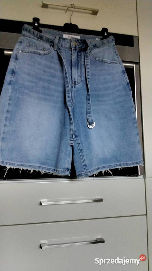 Spodnie Jeans Dżinsowe Bermudy Damskie MILAS S Do kolan Spodnie