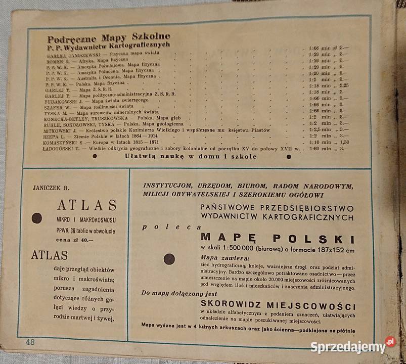 plan Warszawy 1959 r Antykwariat małopolskie Bukowno