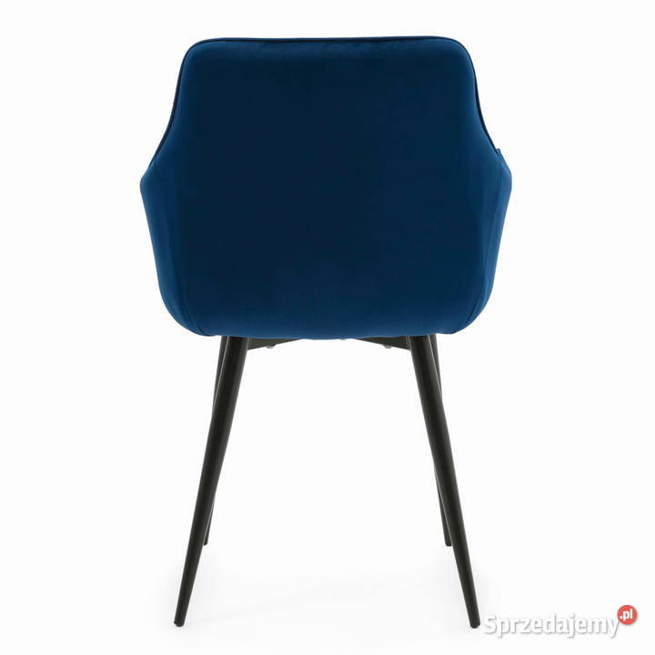 Granatowe Krzesło Tapicerowane Quattro Wysyłka sprzedam