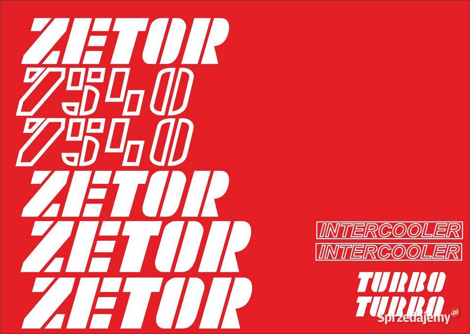 Naklejki Zetor 7540 turbo zamienniki kujawsko-pomorskie Świecie
