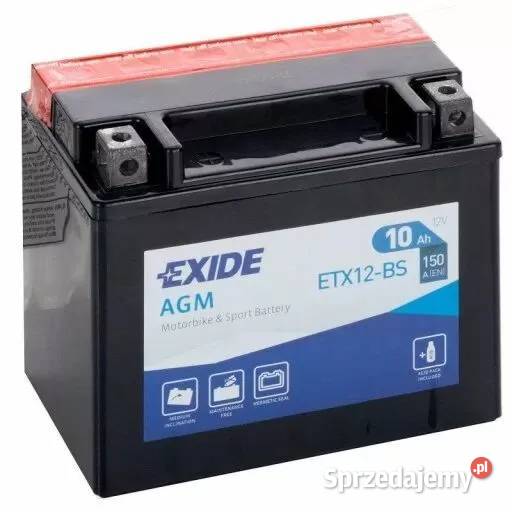 Akumulator motocyklowy 10Ah 150A EN EXIDE Otwock