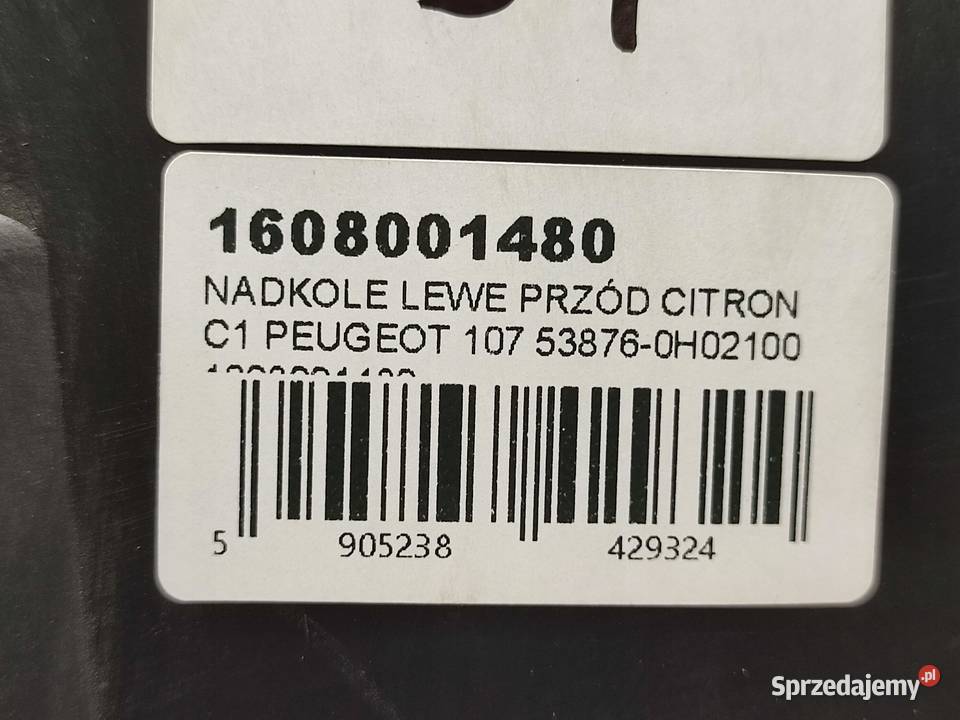 NADKOLE LEWY PRZÓD CITROEN C1 I 20052014 Motoryzacja lubelskie