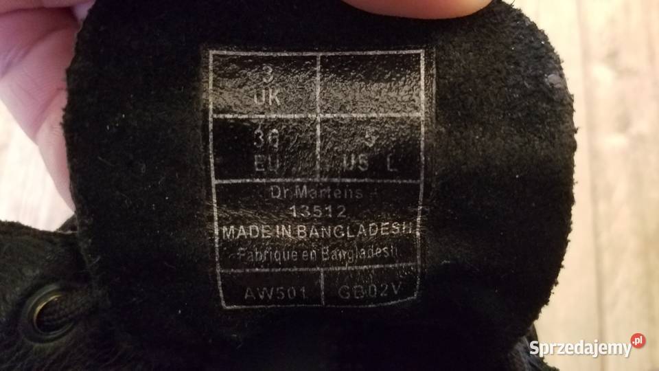 Dr Martens UK3 3536 225 czarne buty Skóra podlaskie