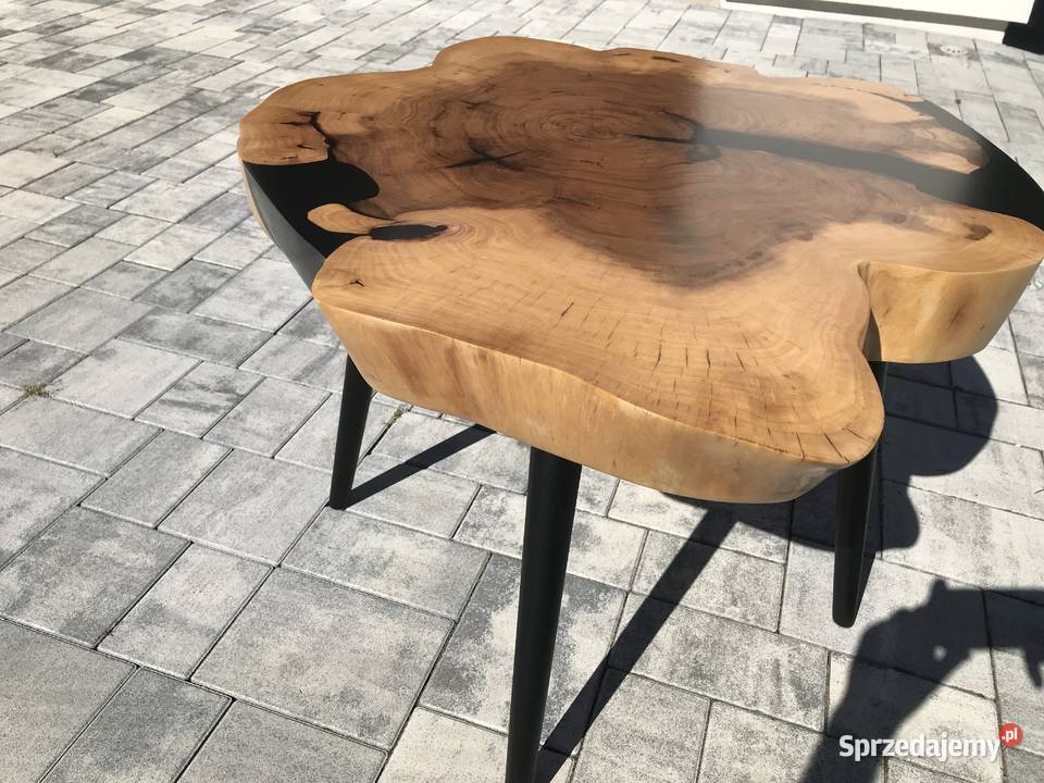 Stolik kawowy drewniany żywica epoksydowa Warszawa