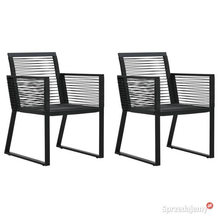 vidaXL Krzesła ogrodowe 2 czarne rattan Warszawa