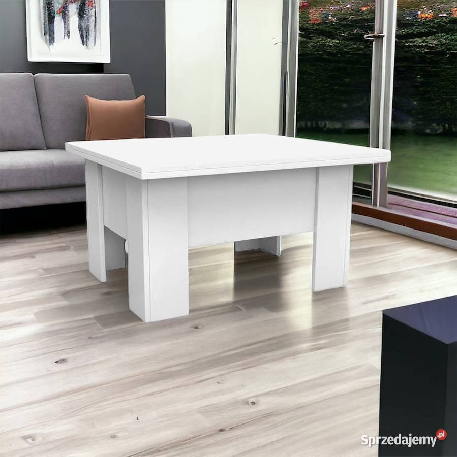 Ławostół 80x90 ława rozkładana podnoszona biały Kępno