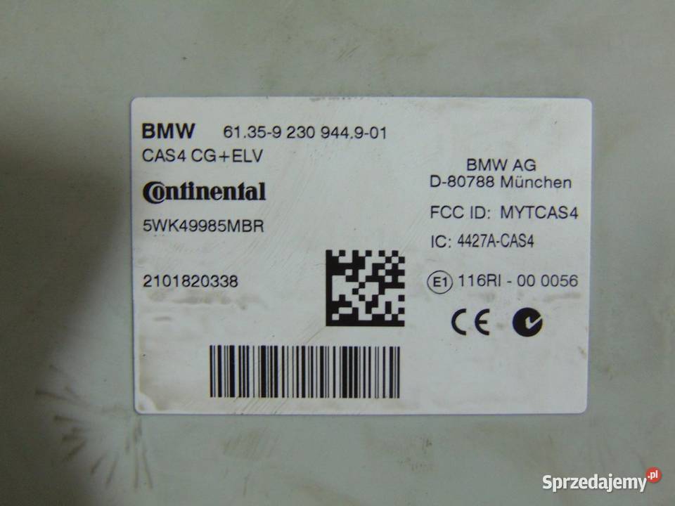MODUŁ STEROWNIK CAS4 BMW F10 20 D 9230944 osobowe