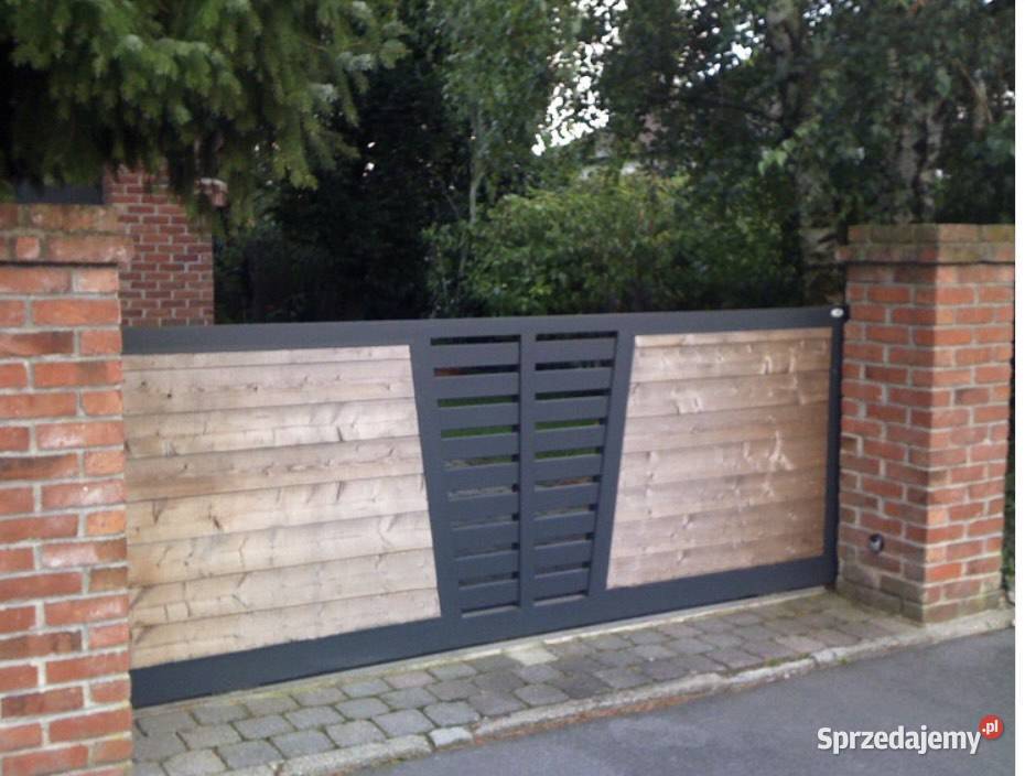 Brama wjazdowa nowoczesna klasyk drewno metal Bramy Szczecin sprzedam