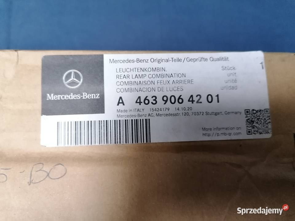 MERCEDES G 463 G 465 LAMPA TYŁ Lewy Prawy Oświetlenie Września