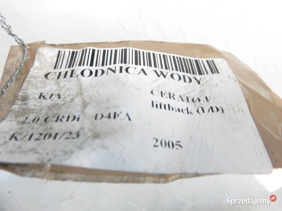 CHŁODNICA WODY KIA CERATO I 20 CRDi osobowe