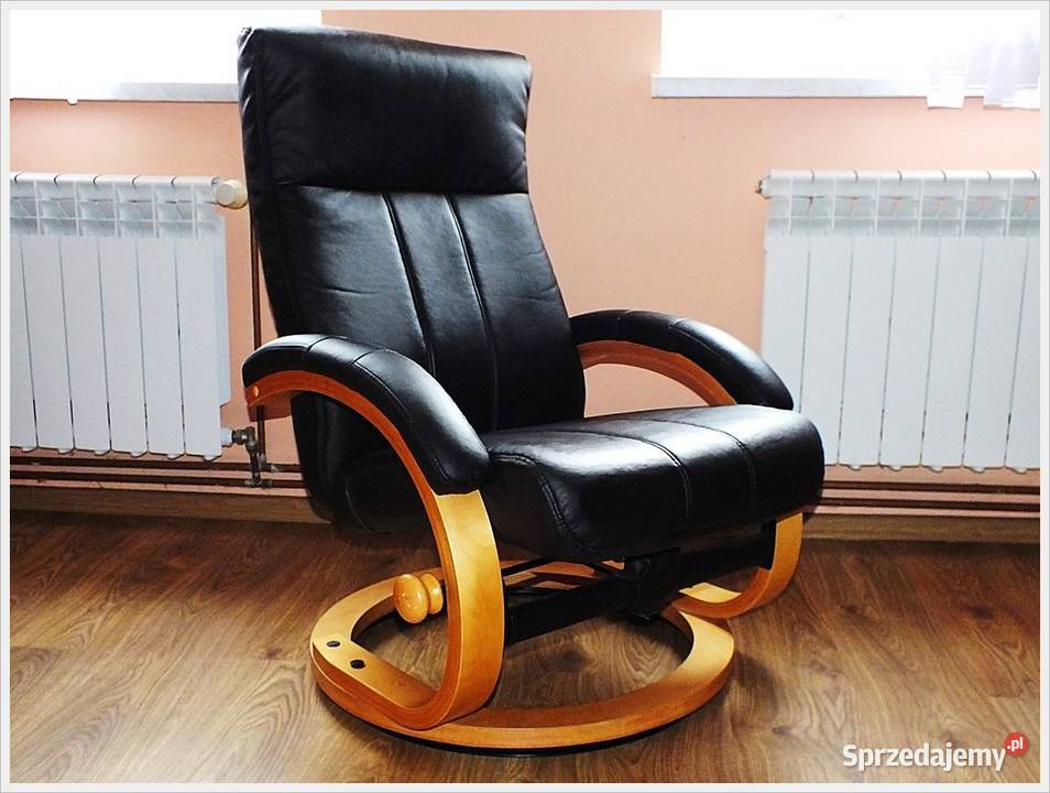 Fotel relaksacyjny naturalna SKÓRA Elegancki i bardzo wygodn