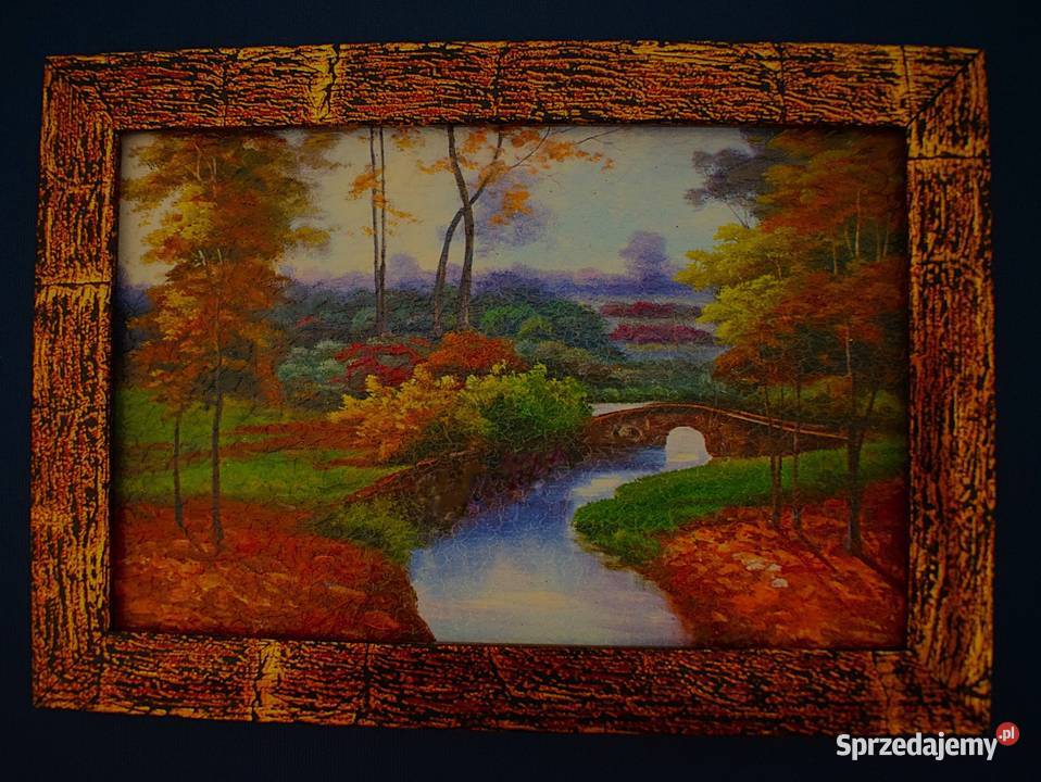 Małe reprodukcje malarskie klimatyczne pejzaże z Chełmno