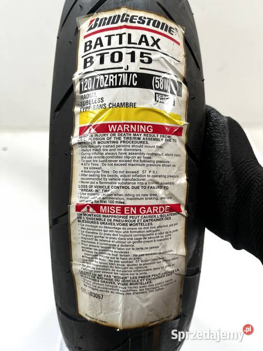 Opona BRIDGESTONE BATTLAX BT015F 12070ZR17 58W 70 Łobżenica