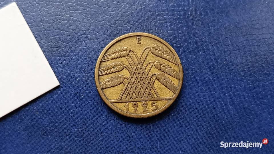 Stare monety 10 pfennig 1925 E Niemcy Lesko