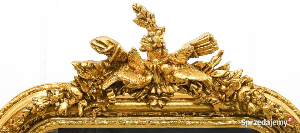 Stylowe Lustro w ZŁOTEJ RAMIE ZDOBIONE Lustro Lustra wielkopolskie Kalisz