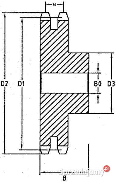 Koło łańcuchowe podwójne 17 zębów 12 łańcuch 08 Kamionna