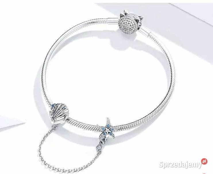 Pandora Charm łańcuszek koralik muszla srebro Charmsy i beadsy