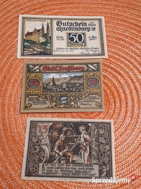 banknoty niemieckie zestaw Numizmatyka Łomża