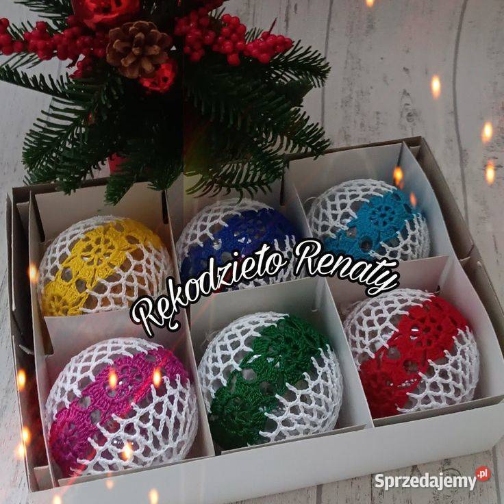 Bombki choinkowe na szydełku WYPRZEDAŻ Grudziądz sprzedam
