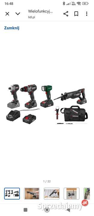 zestaw narzędzi akumulatorowych 20 V z 2 Siedlce sprzedam