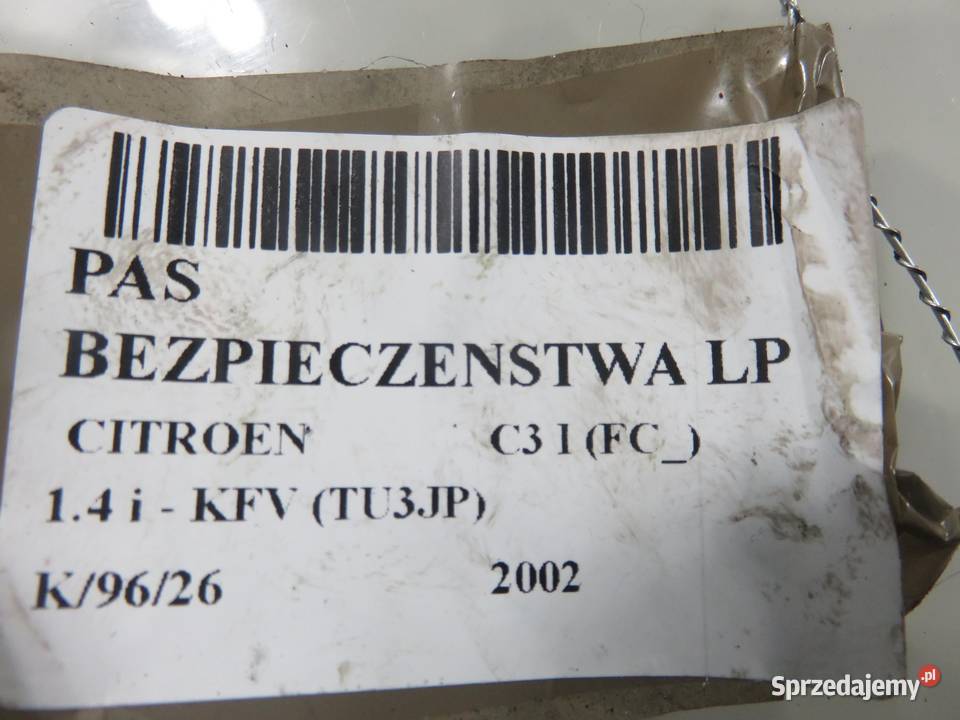 PAS LEWY PRZEDNI CITROEN C3 I