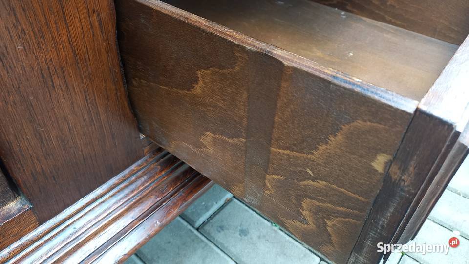 Stolik kawowy dębowy z szufladami holenderski Gawroniec