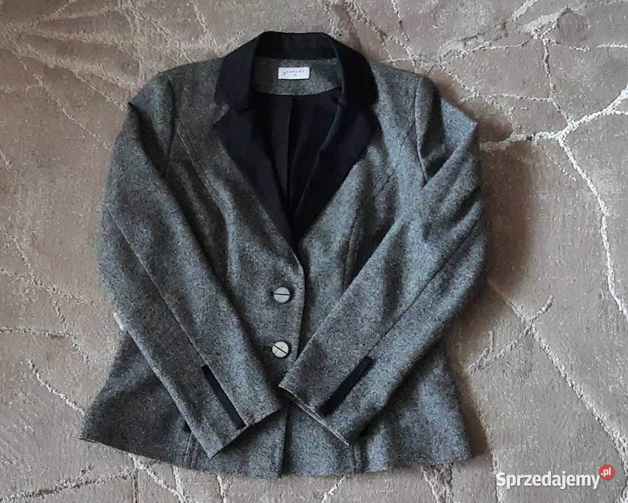 Żakiet marynarka ciemnoszary klapy czarne 40 mazowieckie Warszawa