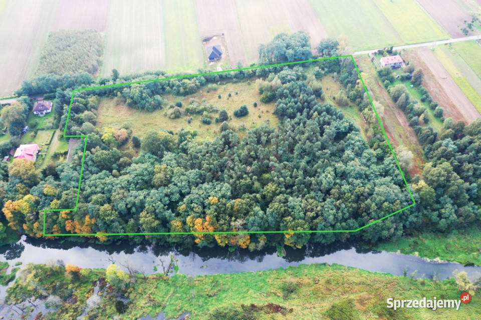 Działka rzeką Liswartą Troniny możliwość asfalt Sprzedaż Lipie sprzedam