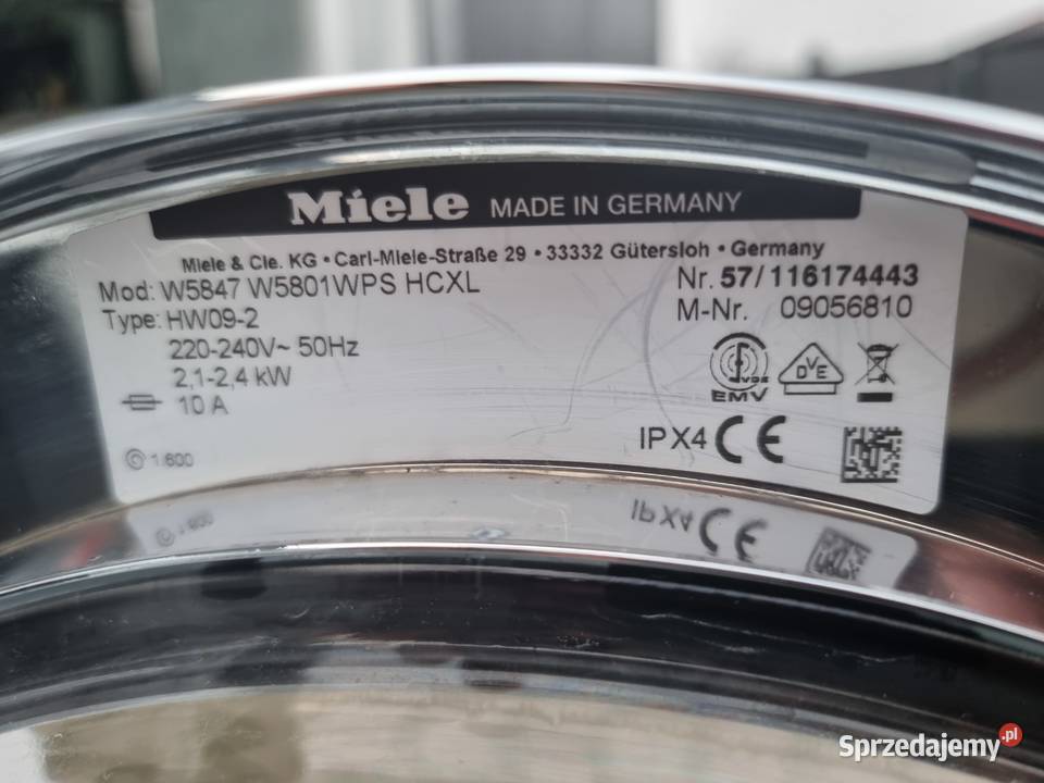 Pralka Miele W 5801 WPS HomeCare XL dużo Pralki i suszarki Wrocław sprzedam
