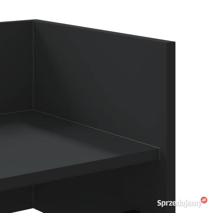 Półka ścienna czarna 705x35x305 materiał Warszawa